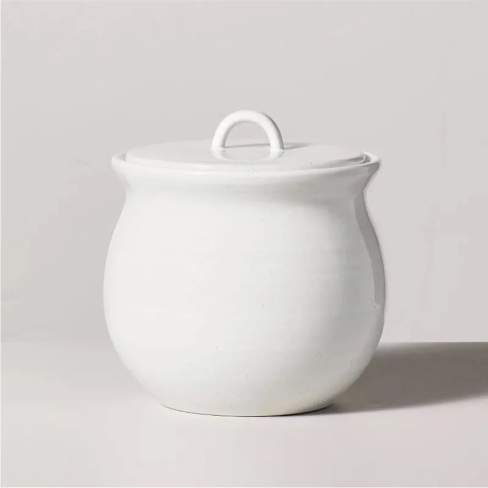 99oz Flared Brim Stoneware Canister Vintage Cream - Hearth & Hand Magnolia